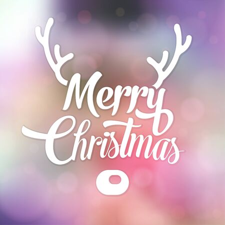 Typographic Christmas Design / Merry Christmasのイラスト素材