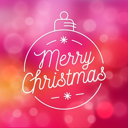 Typographic Christmas Design / Merry Christmasのイラスト素材