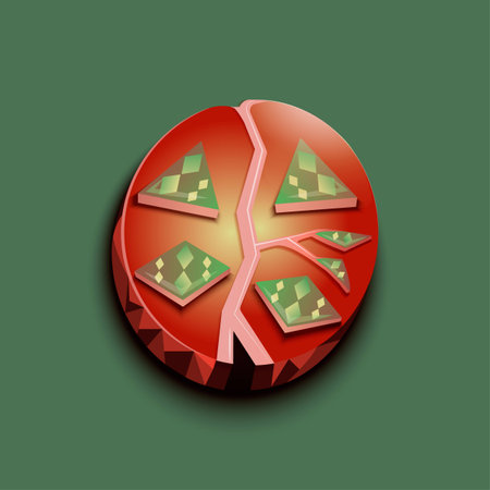 Illustration of abstract logo tomato red.のイラスト素材