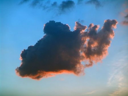 Evening sky and clouds in Moscow area