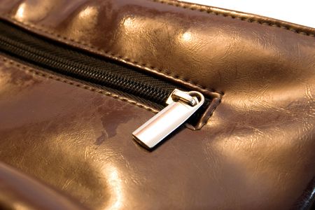 black vanity bag from leatherette on a light backgroundの写真素材