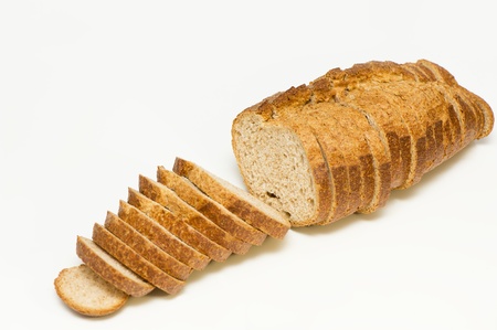 Sliced bread isolated on the white backgroundの写真素材