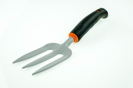 Gardening tools on white background