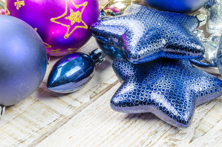 Christmas team,Small Handmade gift Christmas gift,Christmas presents with  on wooden backgroundの写真素材