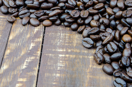 Brown coffee beans for background and texture.の写真素材