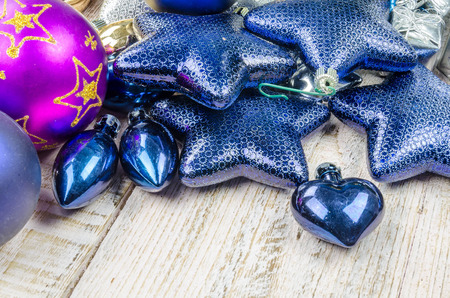 Christmas team,Small Handmade gift Christmas gift,Christmas presents with  on wooden backgroundの写真素材