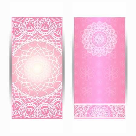 Wedding invitation or card . Flower Mandala . Vintage decorative elements. pattern,Islam, Arabic, Indian, turkish, pakistan, chinese. Round Ornament Pattern, vectorのイラスト素材