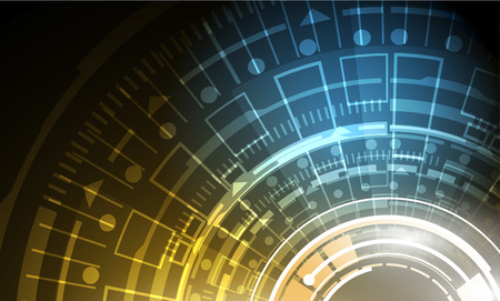 abstract circle sci fi futuristic technology innovation concept background.のイラスト素材