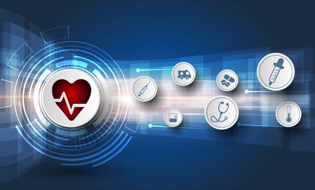 health care icon pattern medical innovation concept background design.のイラスト素材