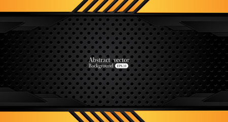 Orange yellow and black Abstract business background.Vector design.のイラスト素材