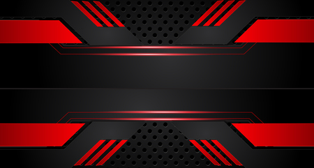 abstract metallic red black frame layout design tech innovation concept background.のイラスト素材
