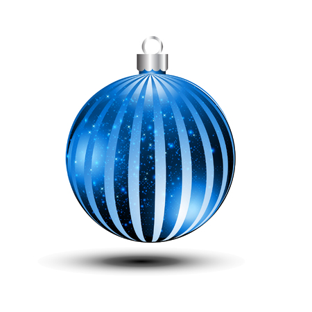 Christmas blue ball  on a whiteのイラスト素材