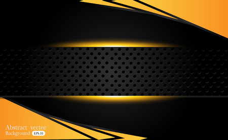 Orange yellow and black Abstract business background.Vector designのイラスト素材