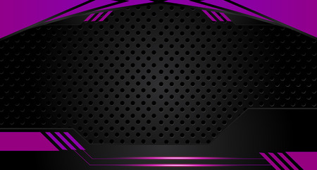Abstract vector graphic brochure design background purple and black.Trends 2018.のイラスト素材