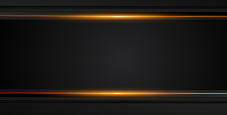 abstract metallic Yellow orange black frame design innovation concept layout background.Vector digital artのイラスト素材