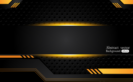 Orange yellow and black Abstract business background.Vector designのイラスト素材