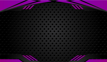 Abstract vector graphic brochure design background purple and black.Trends 2018.のイラスト素材