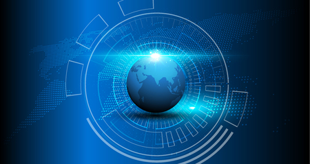 abstract world map digital texture pattern technology innovation concept background.のイラスト素材