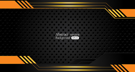 Orange yellow and black Abstract business background.Vector designのイラスト素材