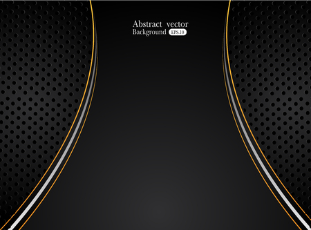 Orange yellow and black Abstract business background.Vector designのイラスト素材