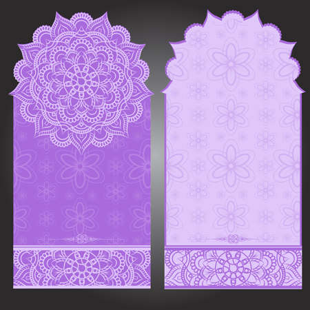 Purple wedding card backgroundのイラスト素材