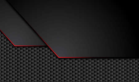 abstract metallic red black frame layout design tech innovation concept background.vectorのイラスト素材