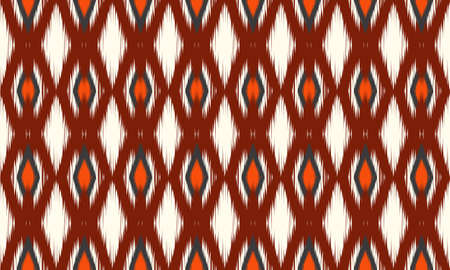 Geometric ethnic oriental ikat pattern traditional Design for background,carpet,wallpaper,clothing,wrapping,Batik,fabric,Vector illustration.embroidery style.のイラスト素材