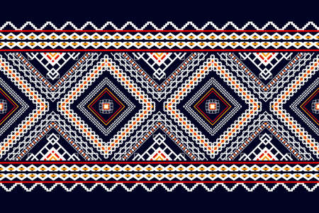 Geometric ethnic pattern oriental. seamless pattern. Design for fabric, curtain, background, carpet, wallpaper, clothing, wrapping, Batik, fabric,Vector illustration. pattern styのイラスト素材