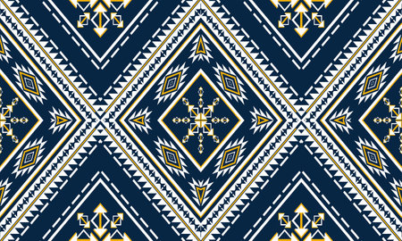 Geometric ethnic pattern oriental. seamless pattern. Design for fabric, curtain, background, carpet, wallpaper, clothing, wrapping, Batik, fabric,Vector illustration. pattern styのイラスト素材