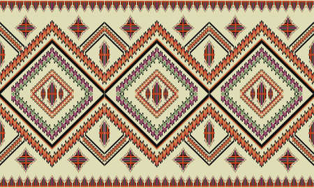 Geometric ethnic pattern oriental. seamless pattern. Design for fabric, curtain, background, carpet, wallpaper, clothing, wrapping, Batik, fabric,Vector illustration. pattern styのイラスト素材