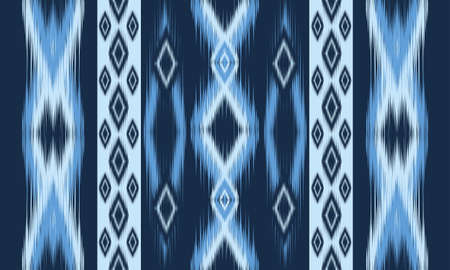 Geometric ethnic oriental ikat pattern traditional Design for background,carpet,wallpaper,clothing,wrapping,Batik,fabric,Vector illustration.embroidery style.のイラスト素材