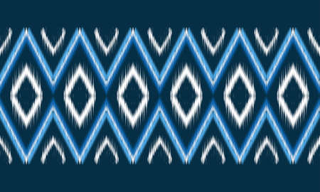 Geometric ethnic oriental ikat pattern traditional Design for background,carpet,wallpaper,clothing,wrapping,Batik,fabric,Vector illustration.embroidery style.のイラスト素材