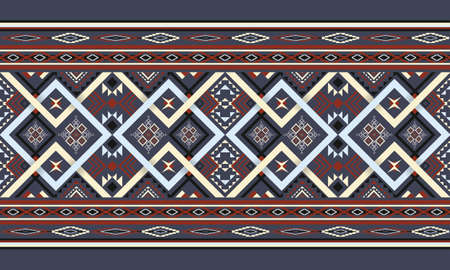 Geometric ethnic pattern oriental. seamless pattern. Design for fabric, curtain, background, carpet, wallpaper, clothing, wrapping, Batik, fabric,Vector illustration. pattern styのイラスト素材