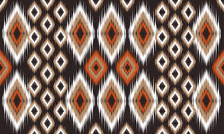 Geometric ethnic oriental ikat pattern traditional Design for background,carpet,wallpaper,clothing,wrapping,Batik,fabric,Vector illustration.embroidery style.のイラスト素材