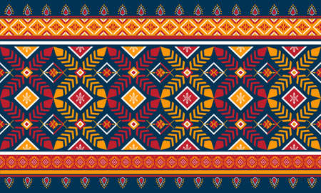 Geometric ethnic pattern oriental. seamless pattern. Design for fabric, curtain, background, carpet, wallpaper, clothing, wrapping, Batik, fabric,Vector illustration. pattern styのイラスト素材