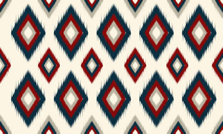 Geometric ethnic oriental ikat pattern traditional Design for background,carpet,wallpaper,clothing,wrapping,Batik,fabric,Vector illustration.embroidery style.のイラスト素材