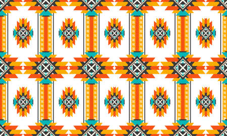 Oriental ethnic seamless pattern vector traditional background Design for carpet,wallpaper,clothing,wrapping,batik,fabric,Vector illustration embroidery style.のイラスト素材