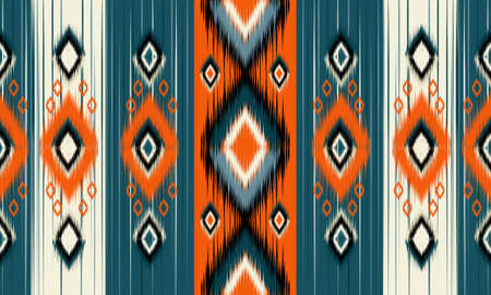 Oriental ethnic seamless pattern vector traditional background Design for carpet,wallpaper,clothing,wrapping,batik,fabric,Vector illustration embroidery style.のイラスト素材