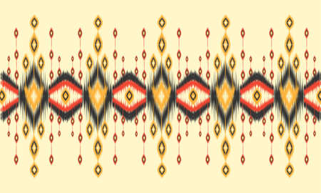 Geometric ethnic ikat pattern Oriental traditional Design for background.のイラスト素材