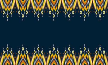 Geometric ethnic oriental ikat pattern traditional Design for background,carpet,wallpaper,clothing,wrapping,Batik,fabric,Vector illustration.embroidery style.のイラスト素材