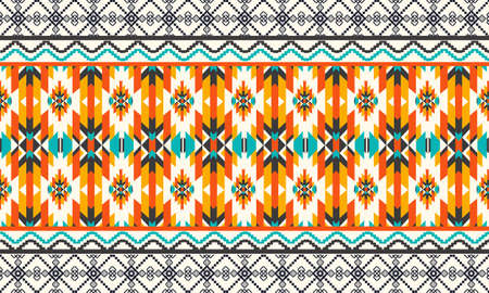 Geometric ethnic pattern oriental. seamless pattern. Design for fabric, curtain, background, carpet, wallpaper, clothing, wrapping, Batik, fabric,Vector illustration. pattern styのイラスト素材