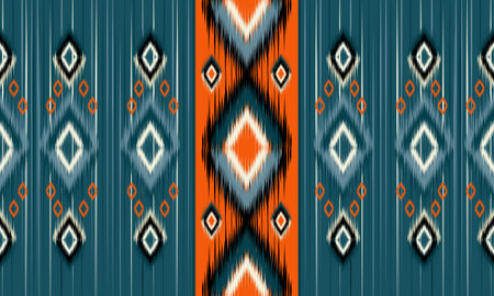 Geometric ethnic oriental pattern traditional Design for background,carpet,wallpaper,clothing,wrapping,Batik,fabric,Vector illustration.embroidery style.のイラスト素材