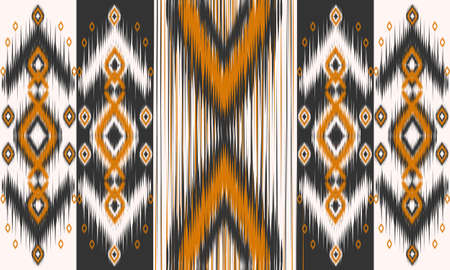 Geometric ethnic oriental pattern traditional Design for background,carpet,wallpaper,clothing,wrapping,Batik,fabric,Vector illustration.embroidery style.のイラスト素材