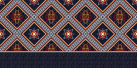 Abstract ethnic geometric pattern design for background or wallpaper.のイラスト素材