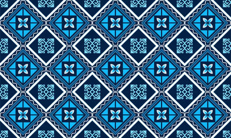 Abstract ethnic geometric pattern design for background or wallpaper.のイラスト素材