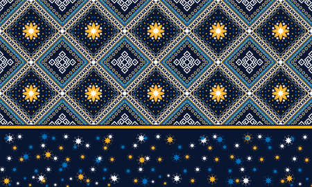 Geometric ethnic oriental seamless pattern traditional Design for background,carpet,wallpaper,clothing,wrapping,Batik,fabric,Vector illustration.embroidery style.のイラスト素材