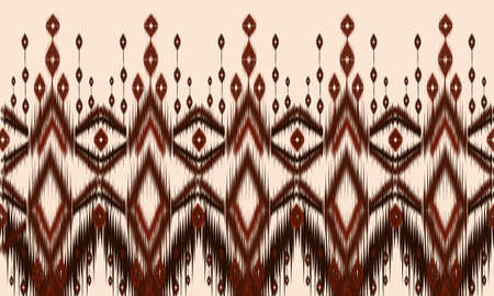 Ikat geometric folklore ornament with diamonds.Design forbackground,carpet,wallpaper,clothing,wrapping,Batik, fabric, Vector illustration.embroidery style.のイラスト素材
