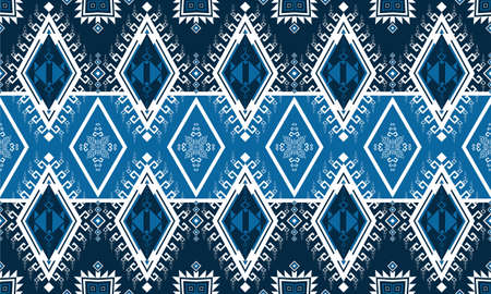 Geometric ethnic pattern.carpet,wallpaper,clothing,wrapping,batik,fabric,Vector illustration embroidery style.のイラスト素材