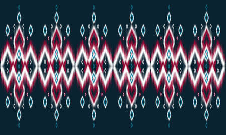 Geometric ethnic ikat pattern Oriental traditional Design for background.のイラスト素材