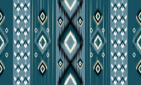 Geometric ethnic oriental pattern traditional Design for background,carpet,wallpaper,clothing,wrapping,Batik,fabric,Vector illustration.embroidery style.のイラスト素材